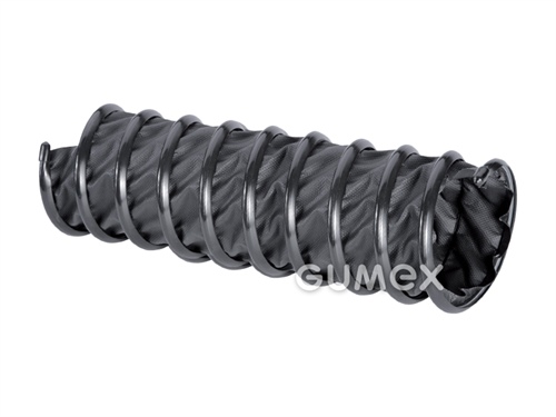 Hadice na odvod výfukových plynů CP HYP 450 PROTECT, 75/89mm, -0,23bar, polyesterová tkanina potažená hypalonem, +200°C, černá